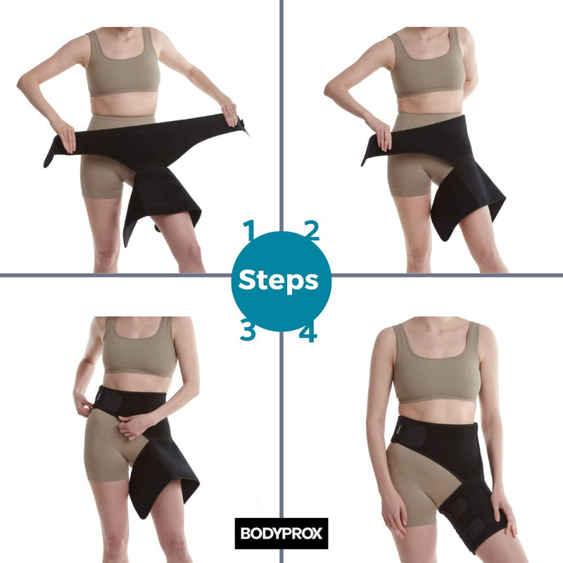 [Australia] - Groin Wrap, Adjustable Support for Hip, Groin, Hamstring, Thigh, and Sciatic Nerve Pain Relief 