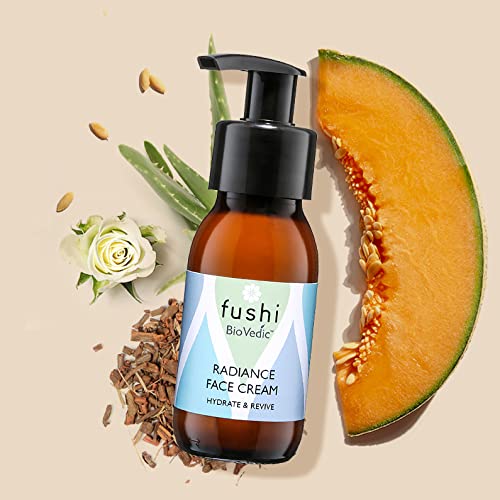 [Australia] - Fushi Biovedic Radiance Face Cream 50ml |Fresh Pressed | Ayurvedic Herb Manjisthta, Kalahari Melon Seed & Rice Bran Oils |Best For Hydration, Nourishing & Skin Brightening | Manufactured In The UK 