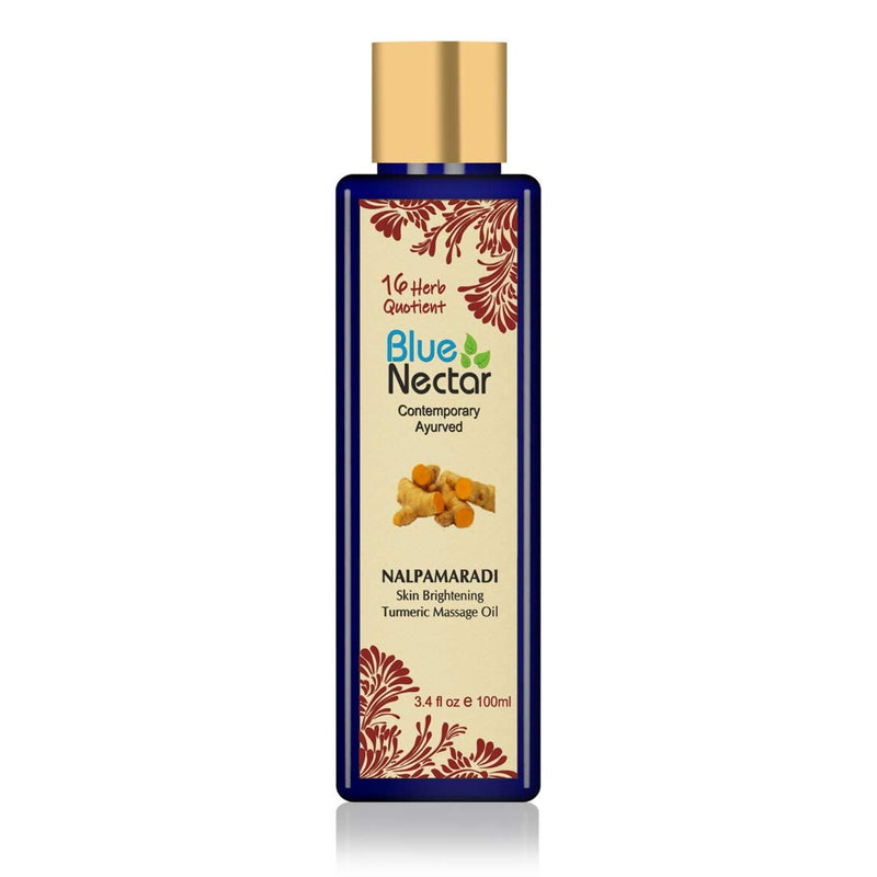 [Australia] - Blue Nectar Skin Brightening Oil Nalpamaradi Thailam infused with Turmeric Oil - 100 ml 