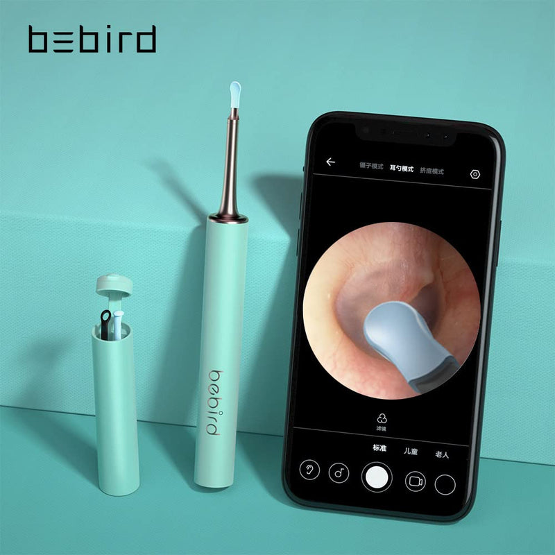 [Australia] - Bebird Ear Cleaner Replacement Tips, 8 Pieces Waterproof Silicone Ear Spoon for Ear Wax Removal Endoscope, BEBIRD Original Ear Cleaner Tips Set for W3/R3/T15/X3/D3Pro/R1 (New Spiral Structure) 