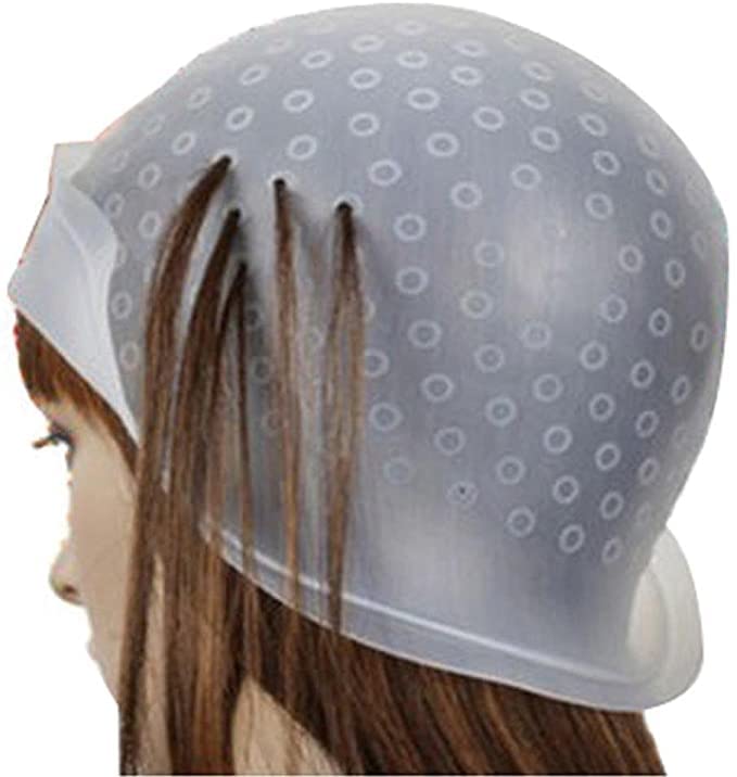 [Australia] - Highlight Caps with Coloring Hair Hook, Frosting Coloring Hat, Professional Salon Silicone Hairdressing Tools 