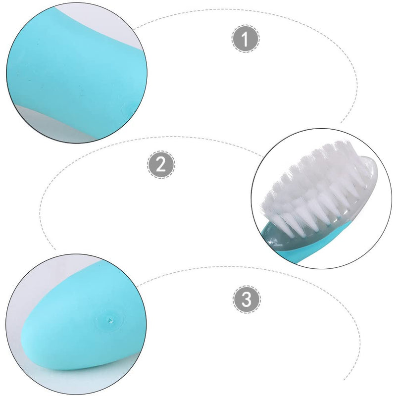[Australia] - Baby Brush and Comb Set Beby Bath Brush Cleaning Tool Massage Hairbrush Bath Brush for Newborns and Toddlers (Blue) blue 