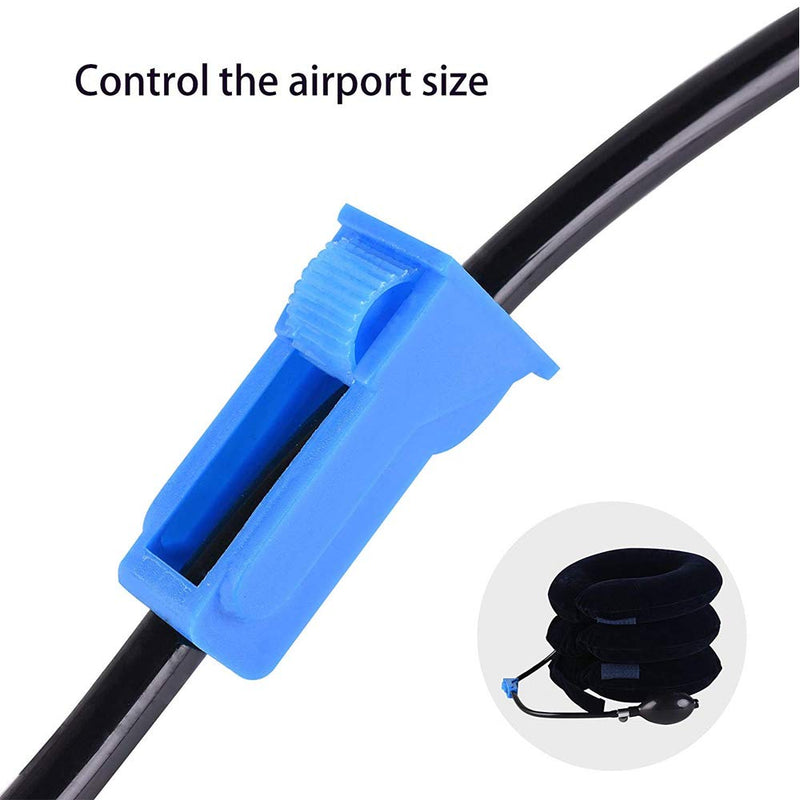 [Australia] - TEEROVA Cervical Neck Traction Collar Device Inflatable Spine Alignment Pillow Instant Pain Relief for Chronic Neck and Shoulder Pain (Blue) Blue 