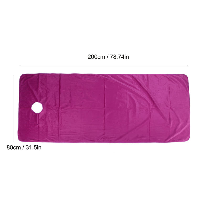 [Australia] - Beauty Salon Bed Sheet with Face Hole, Table Cover for Massage, Spa Massage Bed Coverlet, Soft Bed Cover Protector, Spa Steam Massage Towel, Massage Table Face Hole Towel 