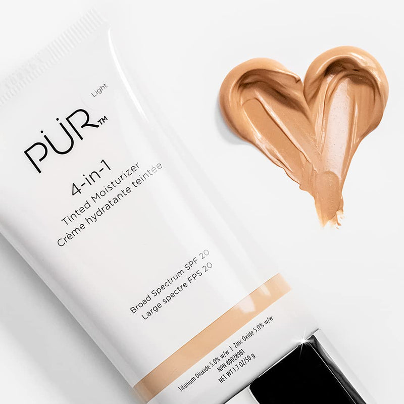 [Australia] - PÜR 4-in-1 Tinted Moisturizer with Shea Butter and SPF 20 - Vegan Friendly, Vitamin B3, Free of Paraben, Gluten & BPA Bone 