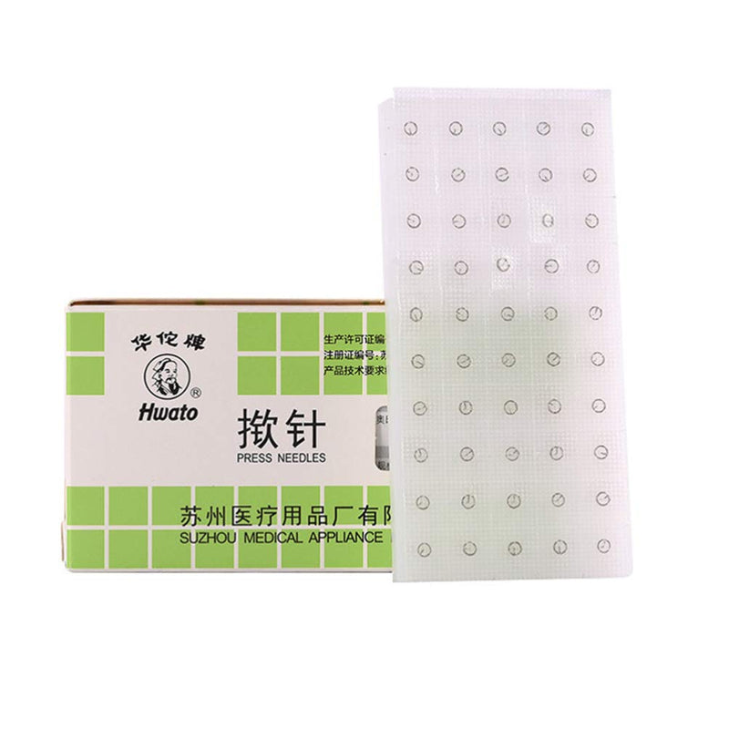 [Australia] - Healifty 50pcs Ear Press SeedsT Type Needle for Weight Loss Stop Smoking Back Pain Headache Stress Ear Acupuncture Disposable Press Patches 