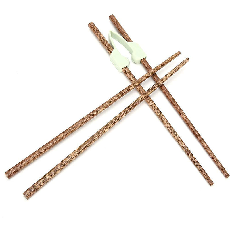 [Australia] - 2 Pairs Training Chopsticks for Adults, Wooden Reusable Anti-Shaking Chopstick Helpers Eating Aids for Kids Beginner Elderly Disabled Arthritic Hands 