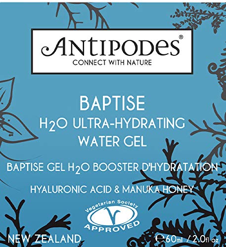 [Australia] - Baptise H2O Ultra-Hydrating Water Gel Moisturiser ‚Äì Plant-based Hyaluronic Acid & Manuka Honey ‚Äì Hydrating Moisturiser ‚Äì Dry Skin, Dehydrated Skin & Most Skin Types ‚Äì 60ml 