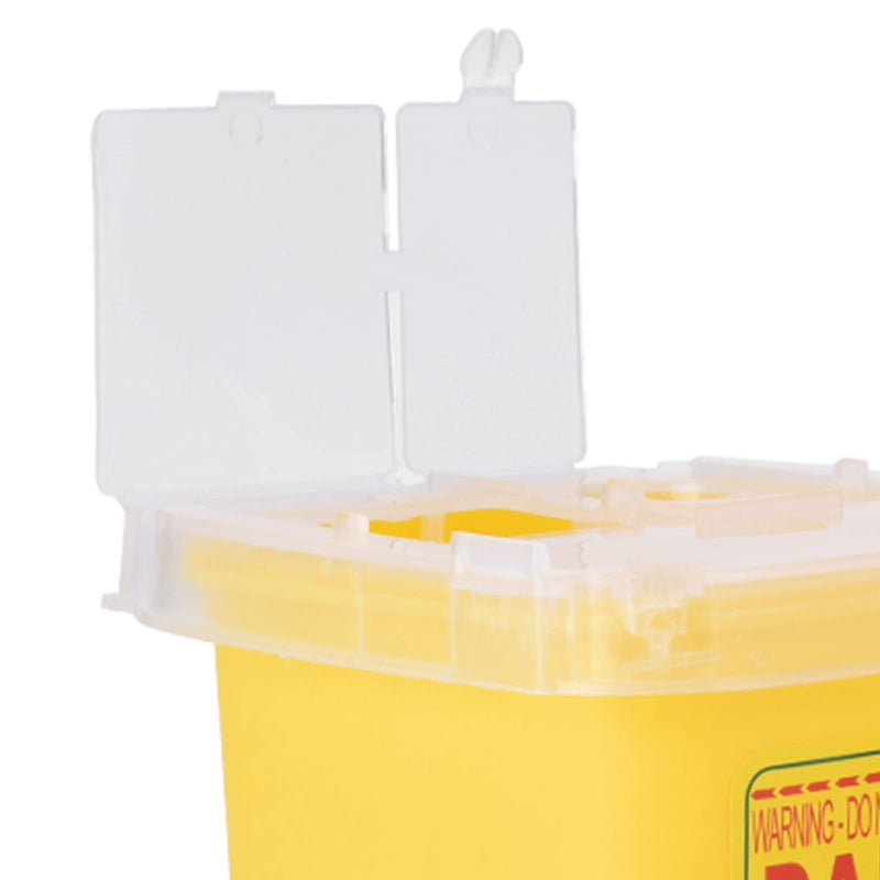 [Australia] - Sharps Bin, Jadeshay Mini Sharp Needle Tattoo Container Plastic Sharp Container Needle Disposal,1L Medical Waste Bin Box (Yellow) Yellow 