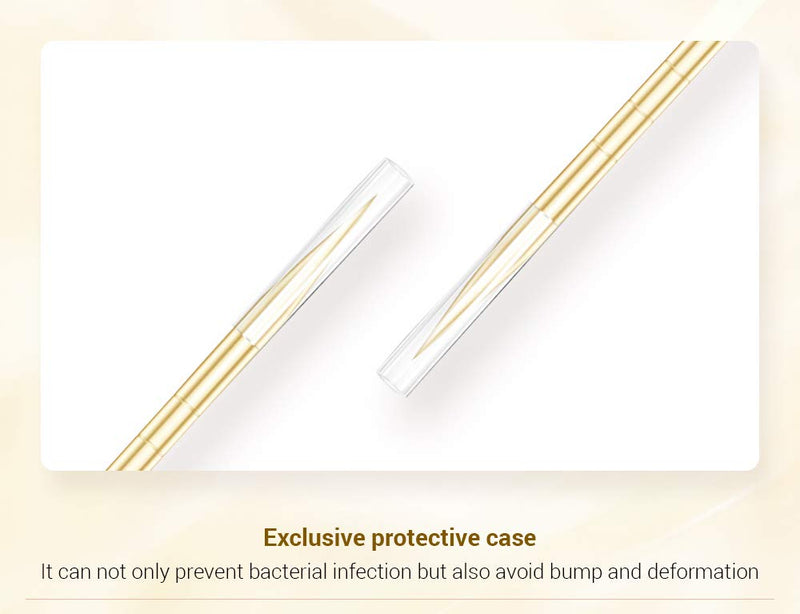 [Australia] - Professional 4 Pcs Face Acne Blackhead Removal Tool Set Pimple Comedone Blemish Whitehead Extractor Multi Functional Set (Gold) Gold 