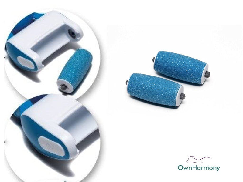 [Australia] - Own Harmony Extra Coarse 3 Refill Rollers Best Fit for Electric Callus Remover CR900 - Foot Care for Healthy Feet - Pedicure File Tools - Replacement 3 Pack Extra Coarse (Blue) Blue - Extra Coarse 