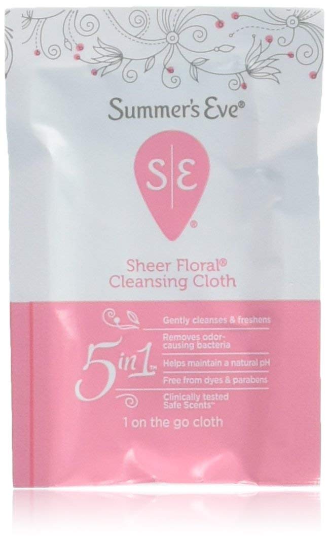 [Australia] - Summers Eve Sheer Floral Cleansing Cloths, Individually Wrapped, 16-Count (2-Pack) 