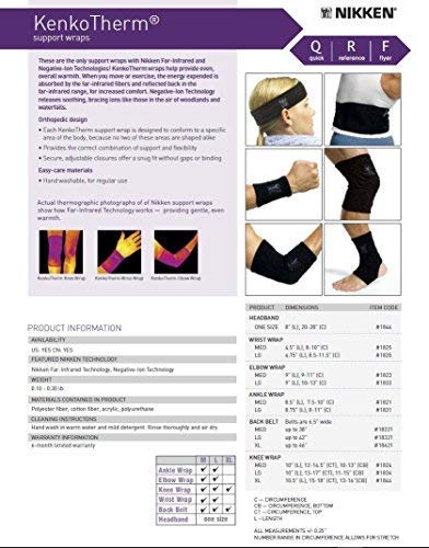 [Australia] - 1 Nikken Large Ankle Sleeve 1831 - Black, Thin Elastic Support, Men Women Kids, Far Infrared, Compression, Brace, Sprained Swelling Injury Pain Relief & Recovery, Running Basketball Volleyball 