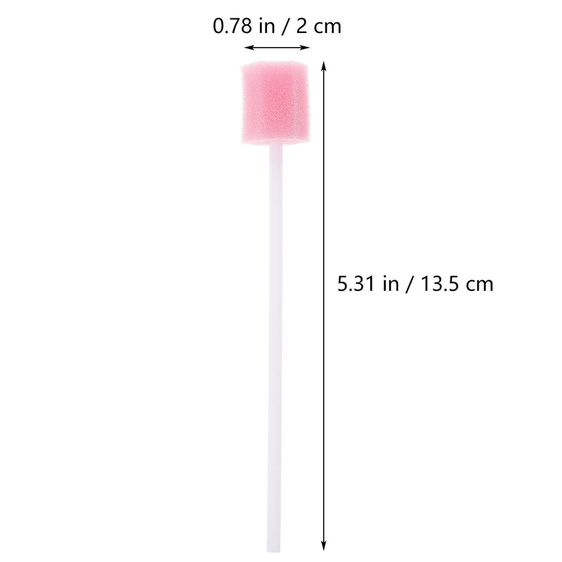 [Australia] - Healifty 30Pcs Disposable Mouth Swabs Sponge For Oral Cavity Cleaning Sponge Swab Individually Wrapped Pink 