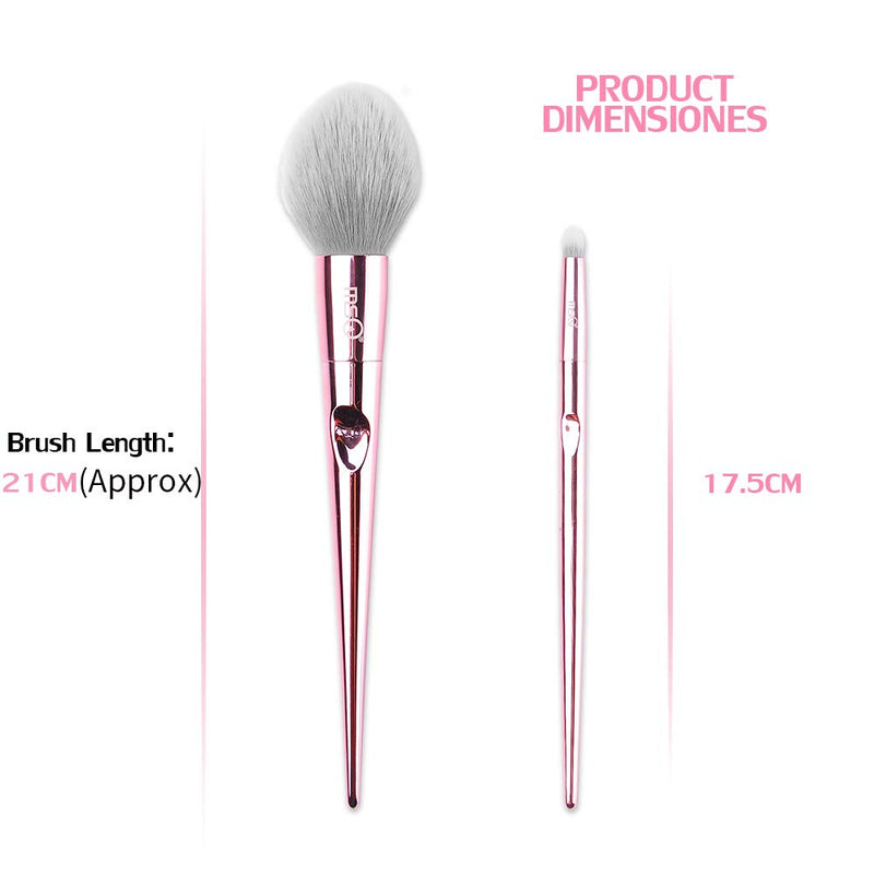 [Australia] - Makeup Brushes Set MSQ 10pcs Pink Picasso Synthetic Hair Cosmetics Brushes Eyeshadow Foundation Blending Face Powder Contour Blush Lip Brushes 