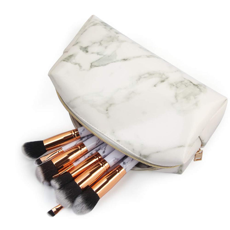 [Australia] - SUBANG 4 Pack Marble Makeup Bag Toiletry Bag Travel Bag Portable Cosmetic Bag Makeup Brushes Bag Waterproof Organizer Bag for Women Girls Men White Marble 