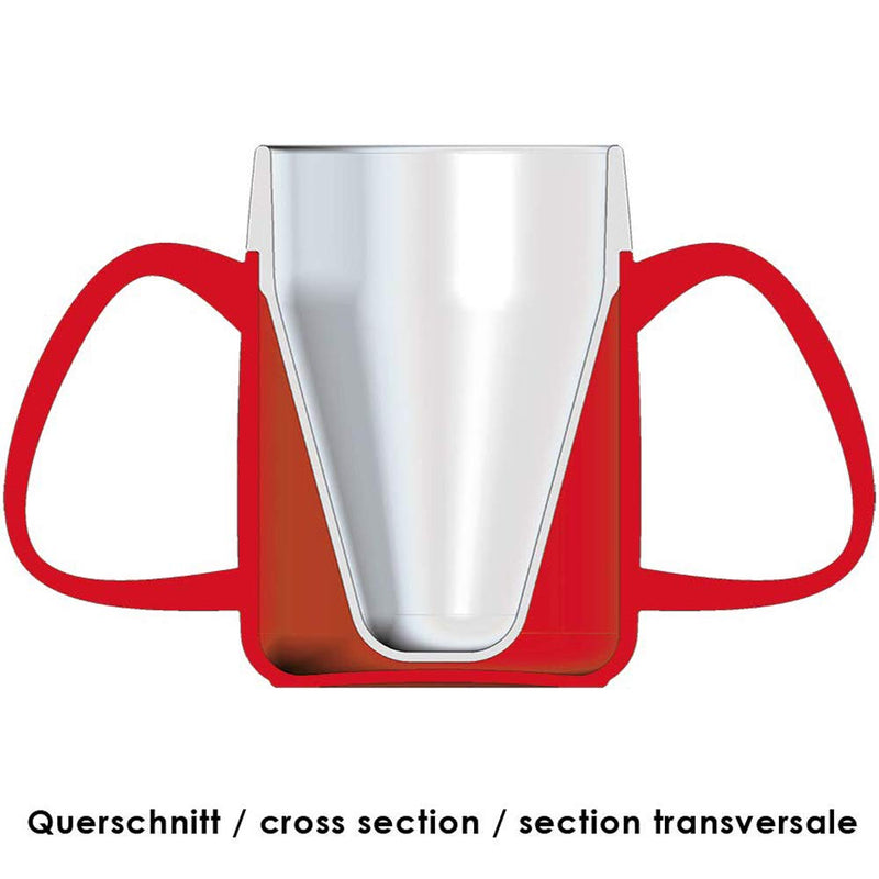 [Australia] - Ornamin Two Handled Mug with Internal Cone 140 ml Blackberry with Drinking Lid (Model 815 + 814) / feeding cup, drinking aid, ergonomic mug 