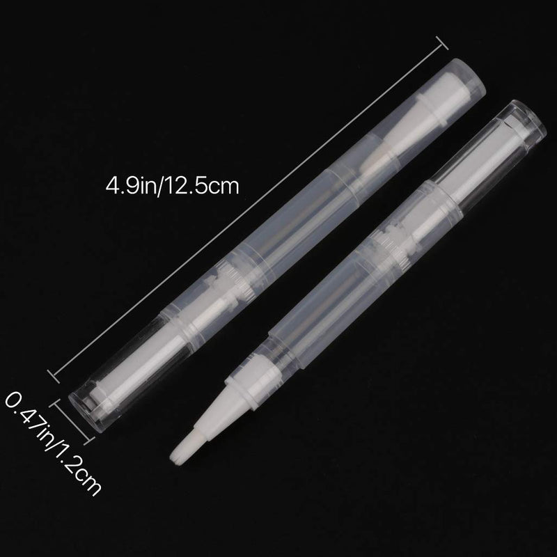 [Australia] - 20Pcs Transparent Twist Pens,3ml Nail Twist Pens Empty Transparent Nail Oil Pen with Brush Empty Cuticle Oil Pen Cosmetic Container Pen for Lip Gloss Eyelash Growth Liquid 