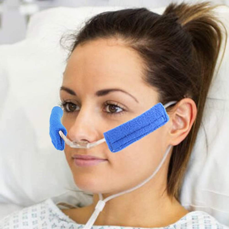 [Australia] - 1 Pair Soft Nasal Oxygen Covers for Oxygen Users to Protect Your Face from The Cannula Tube Prevent Indentations Irritated Cheek Skin 