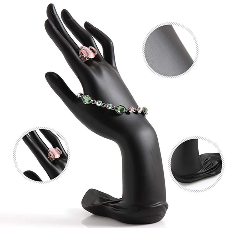 [Australia] - Tinaforld Bracelet Ring Jewelry Display Stand Holder Hand Form Resin Ring Display Stand Rack for Jewelry or Home Organization (2#Black) 