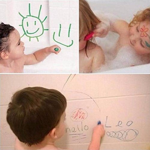 [Australia] - Pack of 6 Baby Bath Crayons 9 x 1.5 cm for Fun in Bath - Non Toxic Bath Toy Age Suitability 3 Years+ 