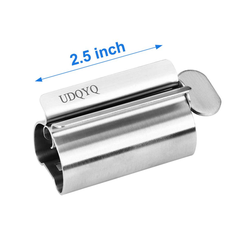 [Australia] - Toothpaste Squeezer - Metal Tube Squeezer Stainless Steel Tube Wringer UDQYQ Toothpaste seat Holder Stand (3 Pack) (Silver) Silver 