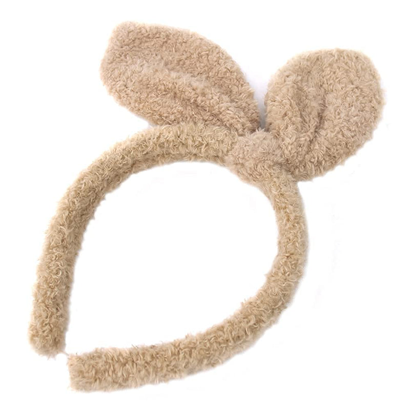 [Australia] - DAZCOS Furry Plush Bunny Ears Headband for Kawai Cosplay Accessory Brown 