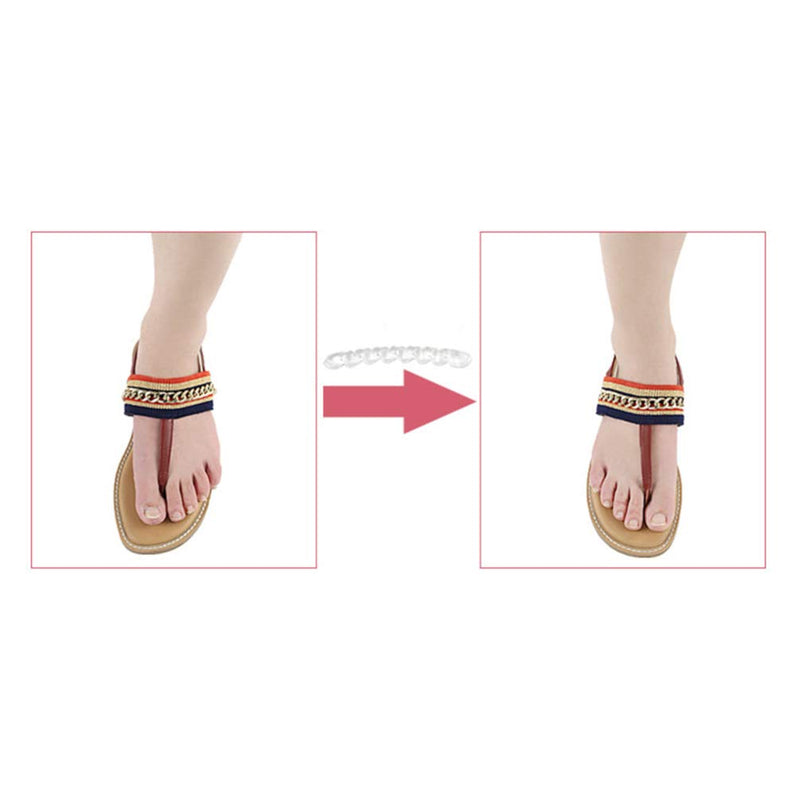 [Australia] - Exceart 1 Pair Clear High Heel Grips Adhensive Tape Silicone Gel Insert Pads Liner Sandal Cushion Sticker for Loose Women Too Big Shoes 