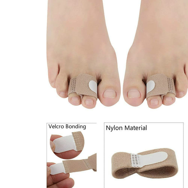 [Australia] - Broken Toe Wraps Cushioned Bandages Hammer Toe Separator Splints Fabric Toe Splint Toe Cushioned Bandages Finger Protectors Straightener Hammer Toe Separators（4 Pack） 