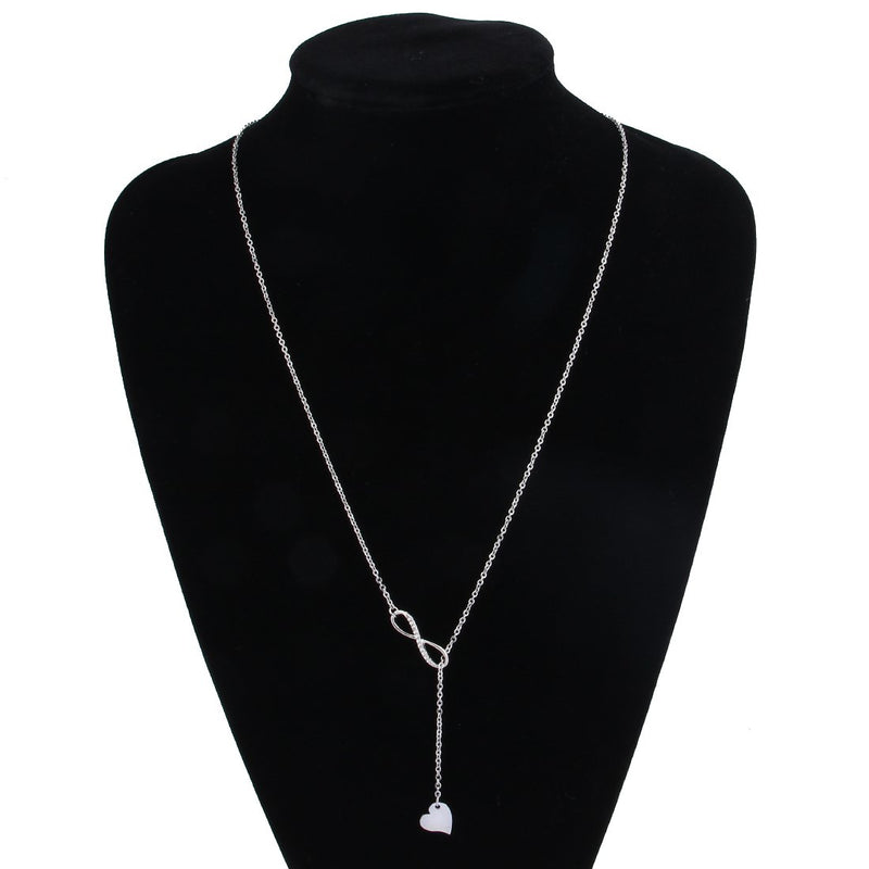 [Australia] - Zuo Bao Mother and Daughters Necklace Set Mother Daughter Lariat Y Necklace Silver-1 Daughter 