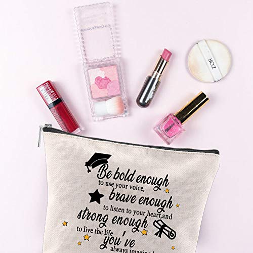 [Australia] - G2TUP 2021 Graduation Gifts for Her Travel Make Up Gifts for Women Be Bold Enough to Use Your Voice Cosmetic Pouch with Zipper (Be Bold) 