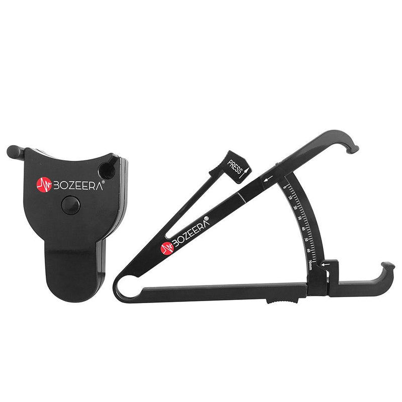[Australia] - [Body Fat Caliper and Body Measuring Tape] / Skinfold Caliper and Body Tape Measure - Includes Free Software, Video Interpretation, and English Manual - BOZEERA© - The Complete Set. 