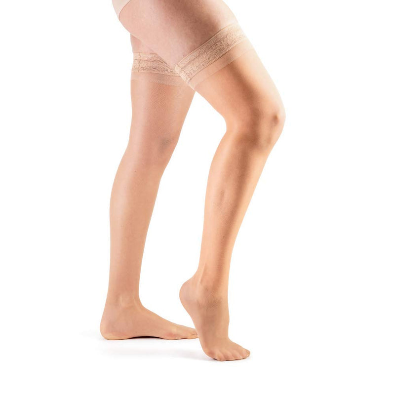 [Australia] - Actifi Women’s Sheer Thigh High 15-20mmHg Compression Stockings Nude 3X-Large 