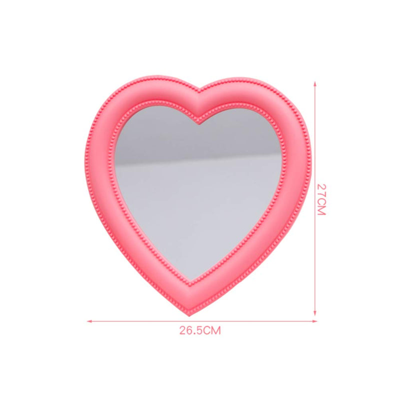 [Australia] - WINOMO Pink Heart Shape Mirror Handheld Mirror Cosmetic Mirror Desktop Wall Mirror for Women Girls Photot Booth Props Cosmetic 