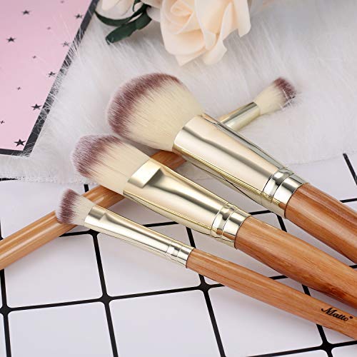 [Australia] - Matto Makeup Brushes 9-Piece Makeup Brush Set Foundation Brush with Travel Makeup Bag 