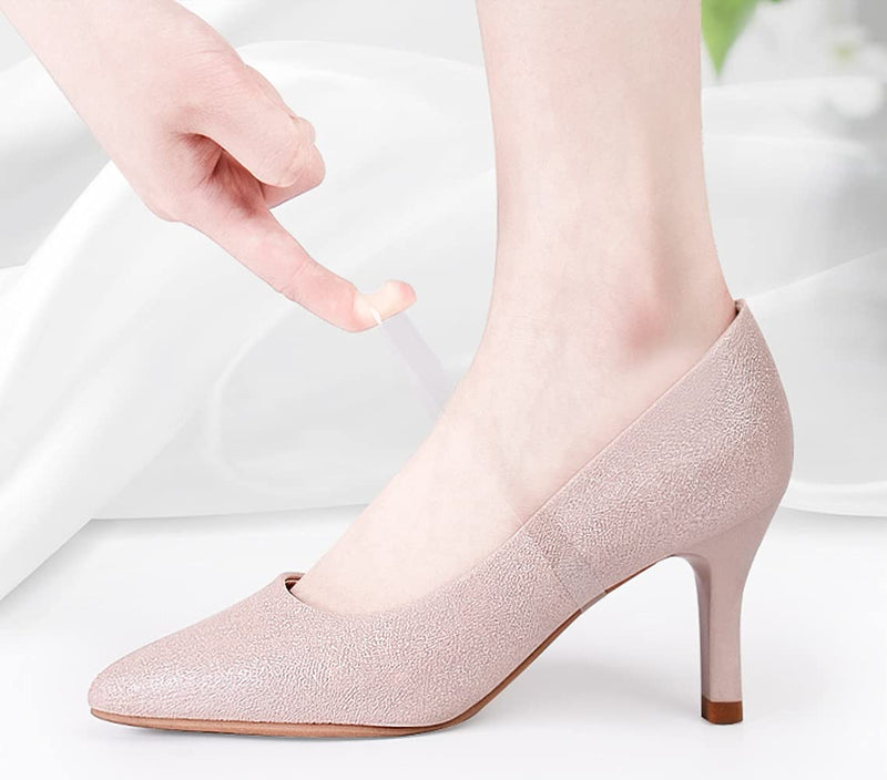 [Australia] - 5 Pairs Women Silicone Transparent Invisible High Heel Shoe Straps for Holding Loose High Heel Reusable Clear Ankle Straps 