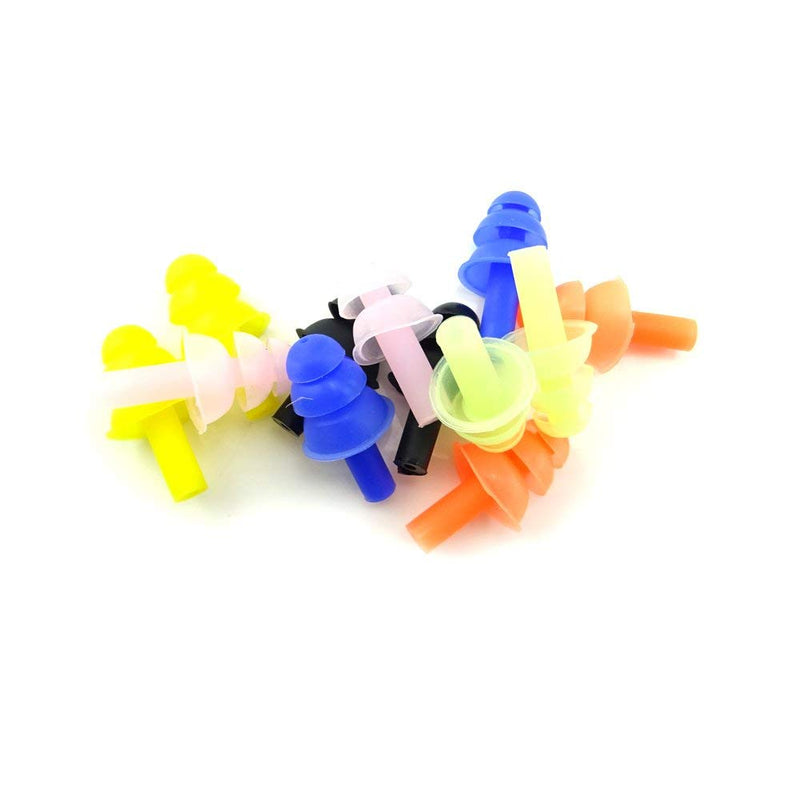 [Australia] - 6Pairs Reusable Silicone Swimming Earplugs Soft and Flexible Ear Plugs for Swimming, Learning, Hearing Protection, Concerts, Airplanes, Shooting, etc 