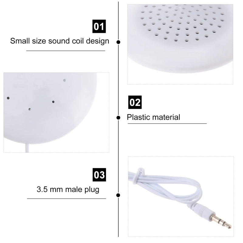 [Australia] - Hemobllo Mini Speaker - Portable Pillow Speaker Mini Stereo Speakers 3.5mm Plug Portable Speakers Compatible for Almost All Audio Devices 
