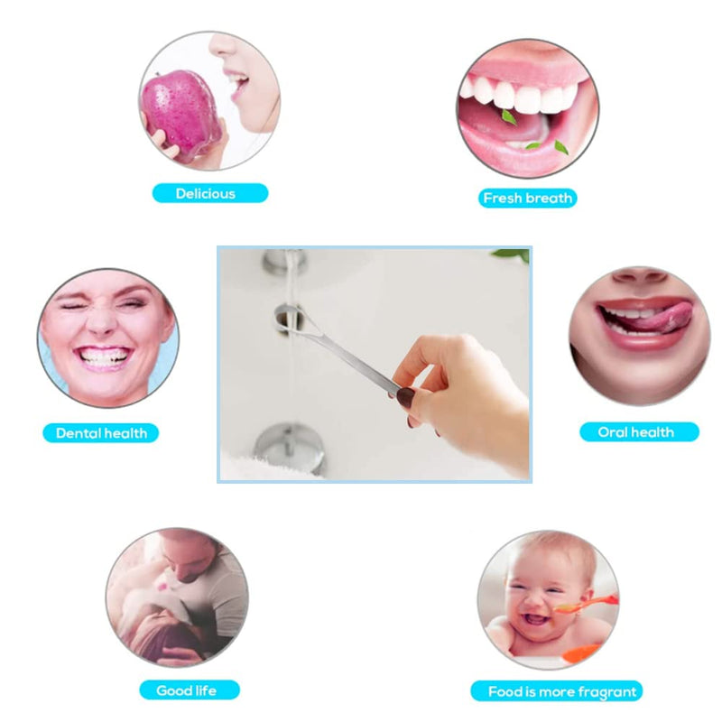 [Australia] - Tongue Scraper Stainless Steel, Tongue Cleaner, Fresh Breath Care Scraper, Great for Oral Care 