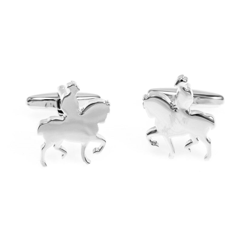 [Australia] - MRCUFF Cowboy Horse Pair Cufflinks in a Presentation Gift Box & Polishing Cloth 