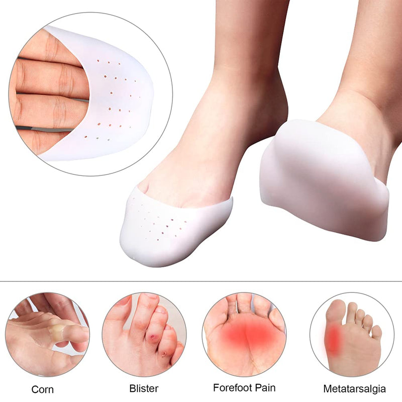 [Australia] - Silicone Gel Toe Caps Soft Ballet Pointe Dance Athlete Shoe Toe Pads Toe Protector with Breathable Hole 2 Pairs(Toe Protector) 