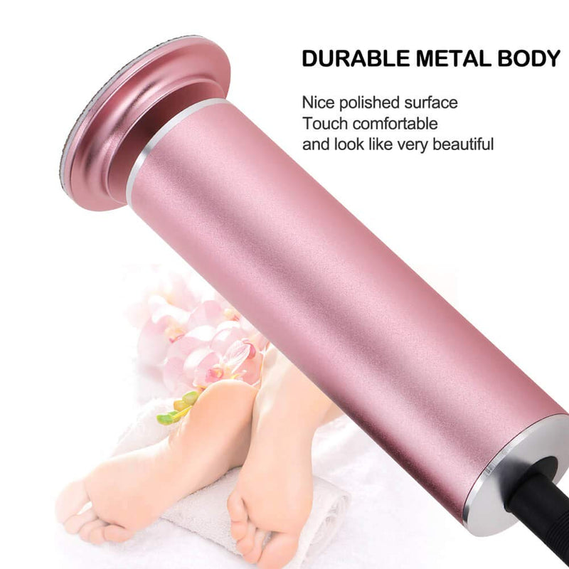[Australia] - Electric Foot Callus Remover (Adjustable Speed) with 60pcs Replacement Sandpaper Discs, Powerful Pedicure Electronic Foot File for Women Men Dead Dry Hard Skin Calluses, Pink 