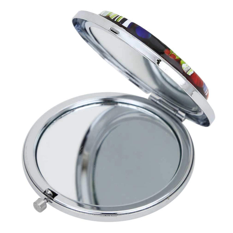 [Australia] - GlassOfVenice Murano Glass Millefiori Folding Compact Mirror - Multicolor 