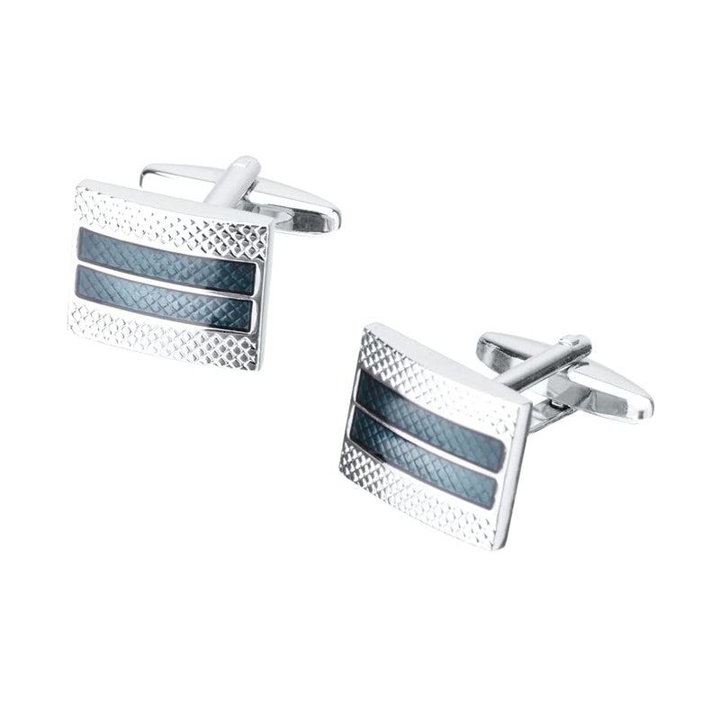 [Australia] - SAVOYSHI Simple style Shirt Cufflinks for Mens Indigo-blue Enamel French Cuff links Business Gift 