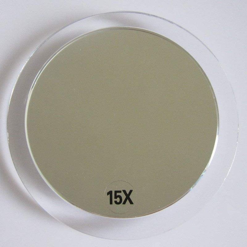[Australia] - 15X Magnifying Mirror - with 3 Mounting Suction Cups - Used for Precise Makeup - Eyebrows/Tweezing - Blackhead/Blemish Removal - Bathroom/Travel Makeup Mirror - 6 Inch Round (Rose Gold) 15X Magnified 