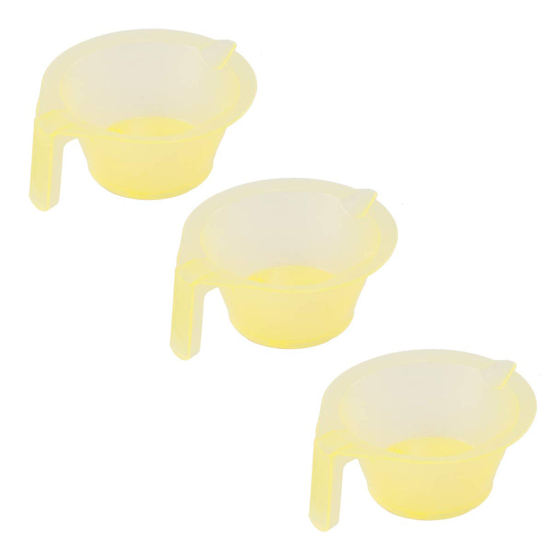 [Australia] - Lurrose 3pcs Hair Dye Bowl Mixing Bowl Kit DIY Hair Colouring Tool Hair Tint Dying Coloring Applicator for Salon Hairdressing Yellow 