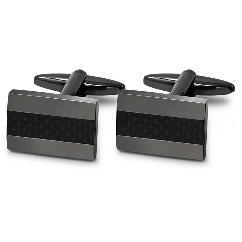 [Australia] - Mr.Van Men's Cufflinks Handcrafted Carbon Fiber Rhodium Plated Cuff Links Sets for Wedding Business 01 