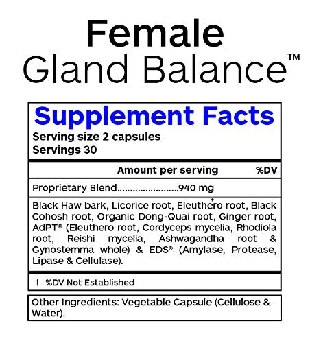 [Australia] - Female Gland Balance - Hormone Support - 60 Vegetarian Capsules 