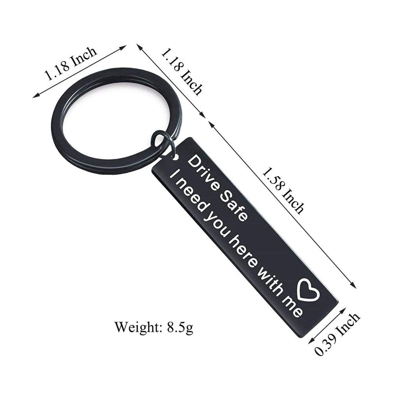 [Australia] - Drive Safe Keychain I Need You Here With Me for Husband Dad Son Boyfriend Gifts Valentines Day Father's Day Birthday Gift 