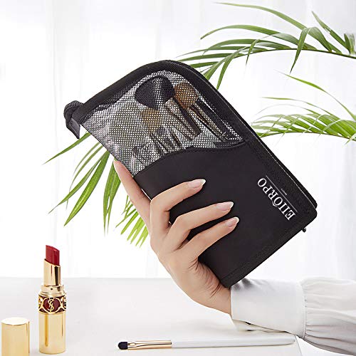 [Australia] - EIIORPO Makeup Brush Organizer Bag Travel Cosmetic Holder Bag Waterproof Dust-free Pencil Cup Holder Case with Zipper 
